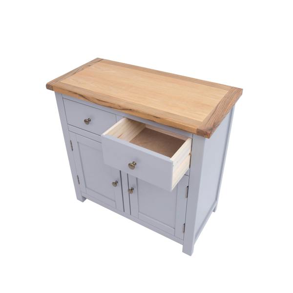 Cabinet Bits Mirano Grey 2 Drawer 2 Door Sideboard Brass Knob