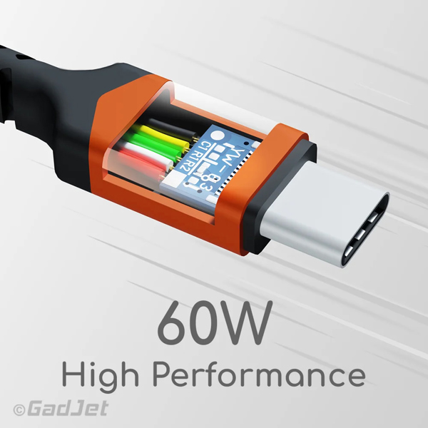 GadJet 2m USB-C to USB-C Cable + USB-A Adapter