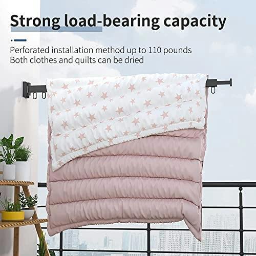 HYGRAD BUILT TO SURVIVE Clothes Drying Rack Wall Mounted Clothes Drying Airer Rack, Retractable Fold Away Laundry Drying Rack Outdoor & Indoor
