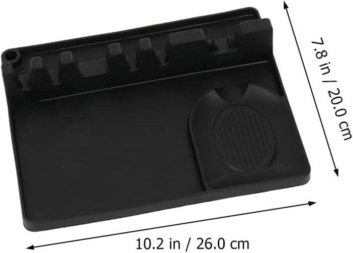 Anygleam Spoon Rest Black Large Kitchen Pan Pot Cover Lid Rack Stand Organizer Fork Spatula Rack Holder Stand Tableware Storage Rack Holder