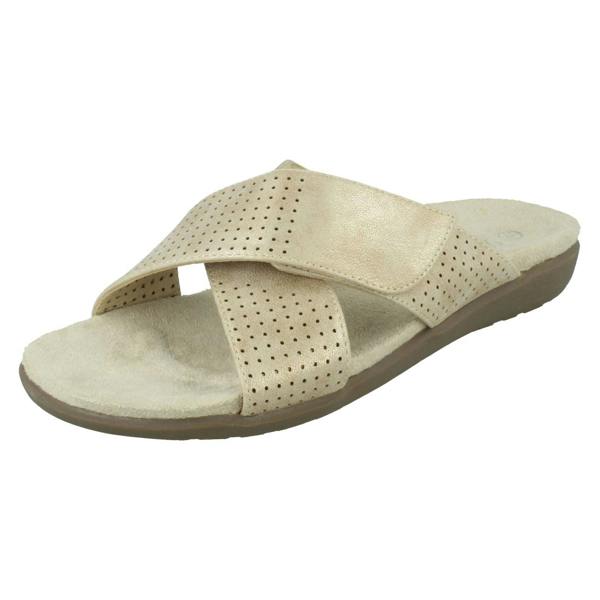 Eaze Ladies Eaze Cross Strap Mules F00295