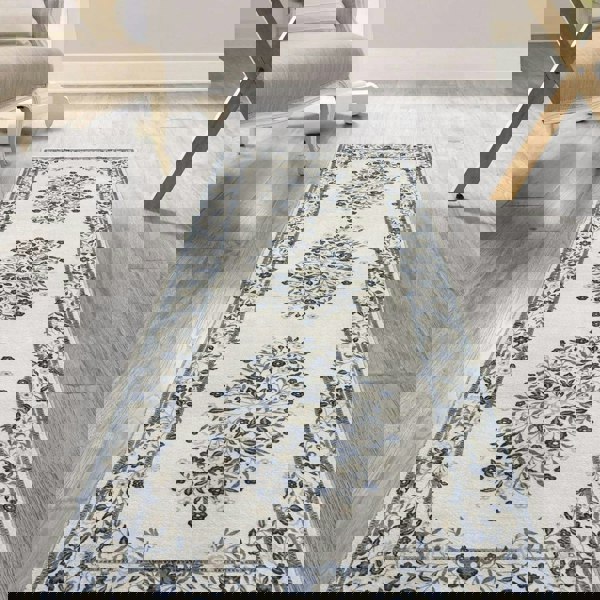 cream-royal-classic-rug-floral-design-easy to clean