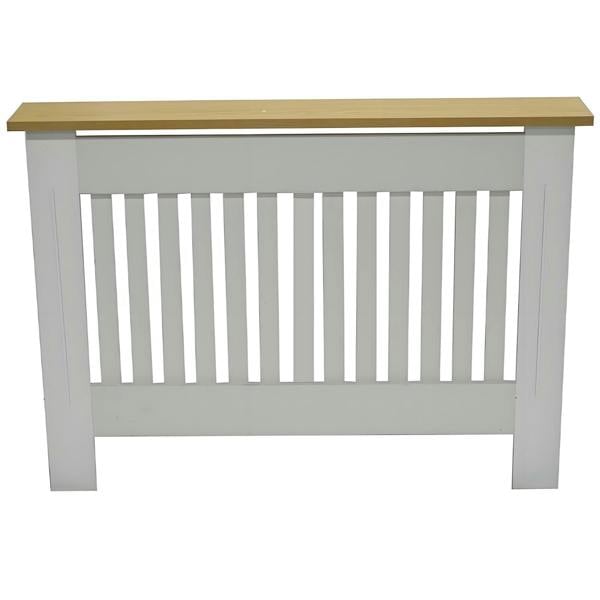 Gr8 Home Radiator Cover White Modern Shelf Cabinet Wooden Slat Grill Furniture