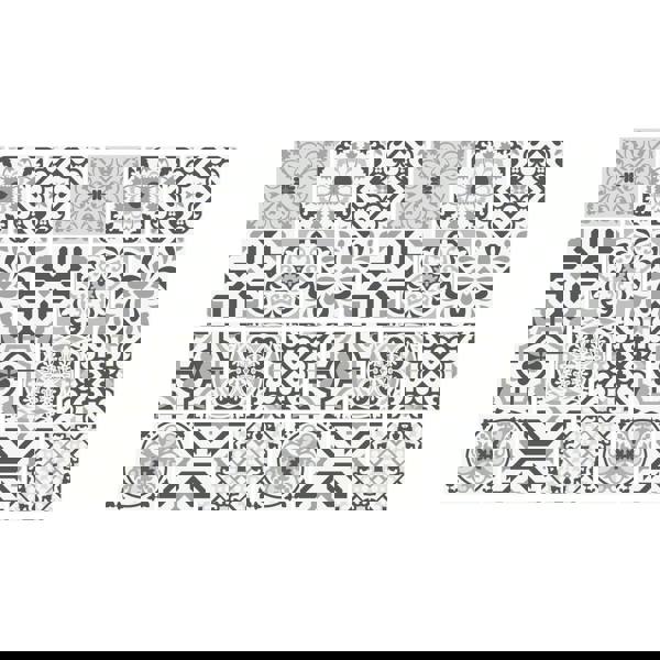 WT1581 - Novi Light Grey Cement Azulejo Wall Tile Sticker Set - 15 x 15 cm (6 x 6 in) - 24 pcs