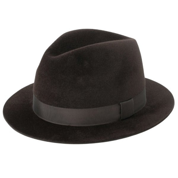 Gamble & Gunn Tawton Fur Felt Fedora - Dark Brown