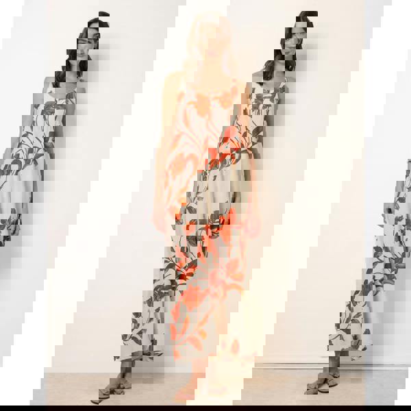 Blue Vanilla Floral Print Wide Leg Jumpsuit