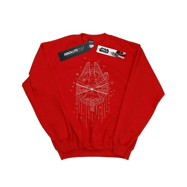 Star Wars Girls Millennium Falcon Christmas Tree Delivery Sweatshirt - Red