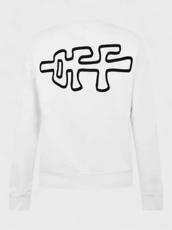 Off-White Graphic Crewneck Logo Print White