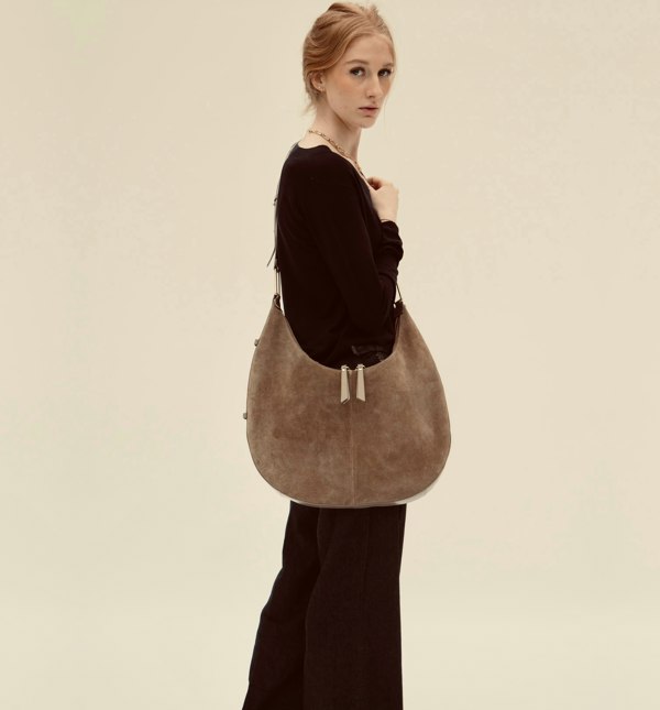 Apatchy London The Nora Mushroom Suede Bag