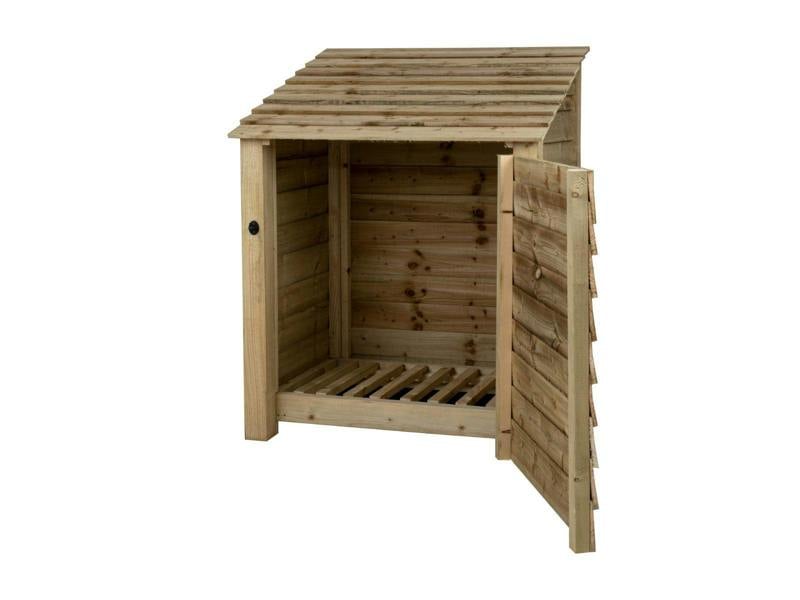 Arbor Garden Solutions Wooden Log Store with Door W-99cm, H-126cm Or 180cm, D-88cm
