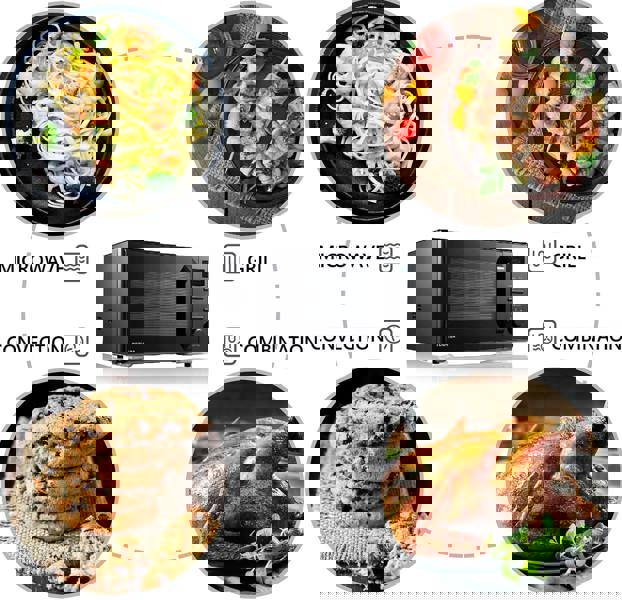 Toshiba Midea MW2-AC25TF(BK) 950W 25 Litres Free Standing Microwave Black