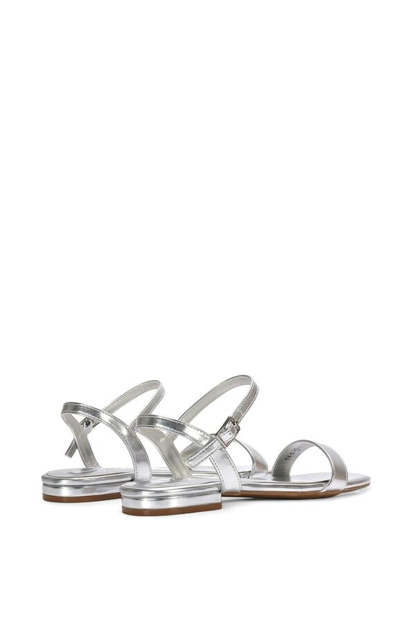XY LONDON Open Toe Flat Strappy Sandals With Ankle Strap