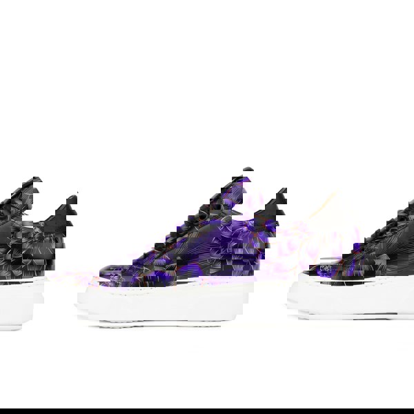 Embassy London Exstatic - Low Purple - Men's low top white sole Italian leather trainer