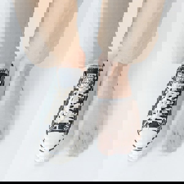 Anysox 5 Pairs No Show Thin Black Socks Size 5-11 Breathable