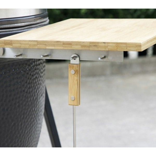 Wood Handle BBQ & Kamado Grill Ash Scraper - 420mm Angled Charcoal Cleaner Tool - LoopsDirect