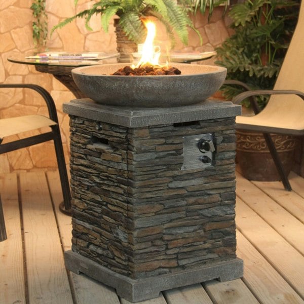 Callow Slate Effect Gas Fire Pit