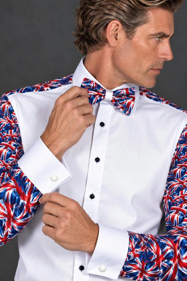 Claudio Lugli Union Jack Tuxedo Shirt