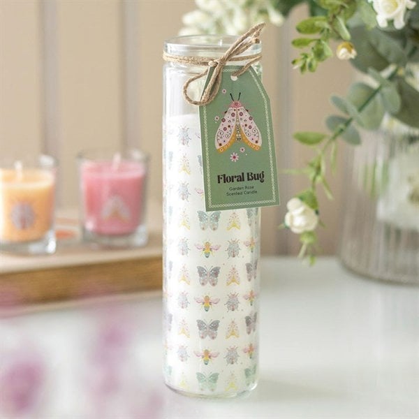 Serano Floral Bug Garden Rose Tube Candle
