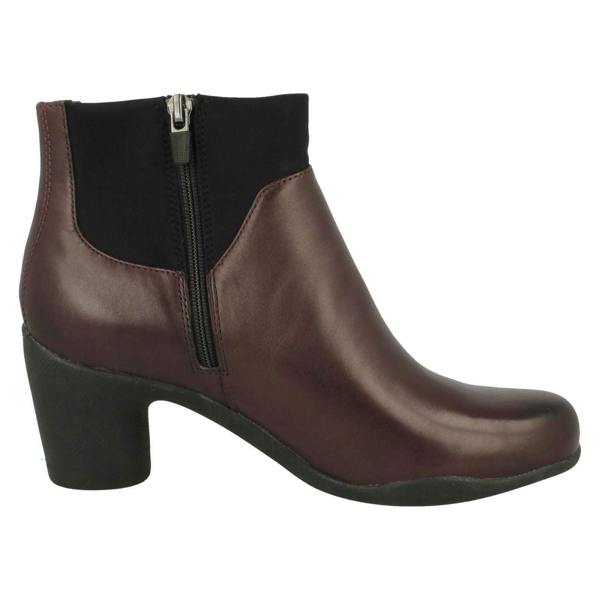 Clarks Ladies Clarks Smart Ankle Boots Un Rosa Mid