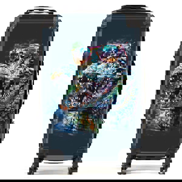 Warren Reed Crocodile In Glasses Splashart Suitcase