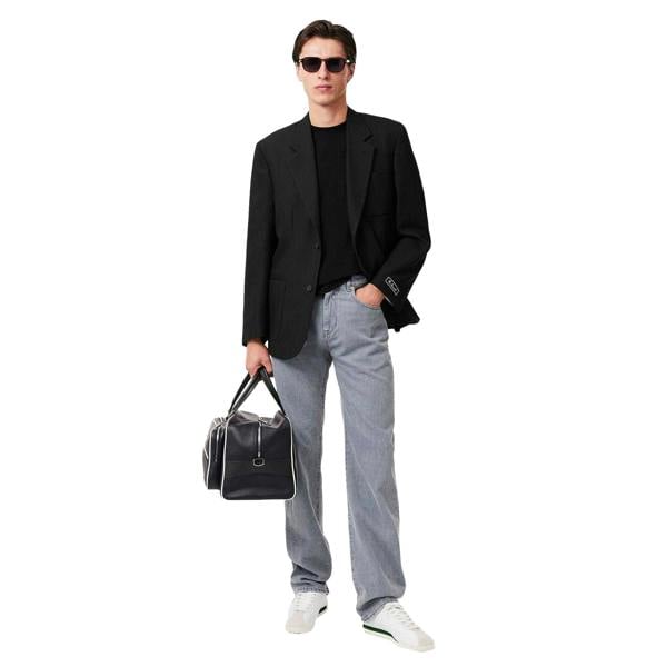 Lacoste Mens Heavy Cotton Oversized T-Shirt - Black - 