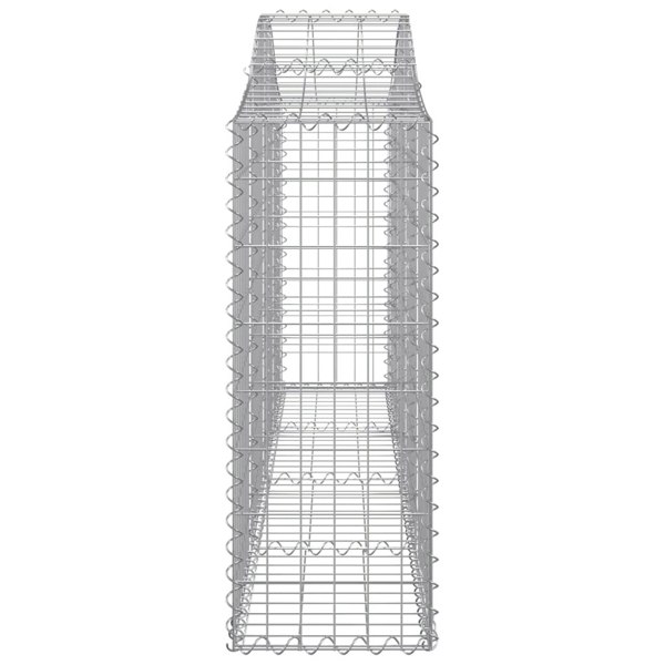 Berkfield Arched Gabion Baskets 11 pcs 200x30x80/100 cm Galvanised Iron