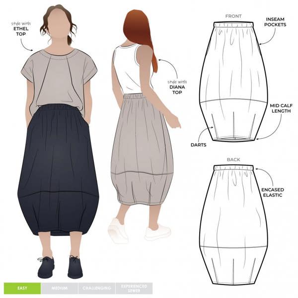 Style Arc Sewing Pattern Avon Shirt & Dress - Tops, Dresses for Women - Intermediate