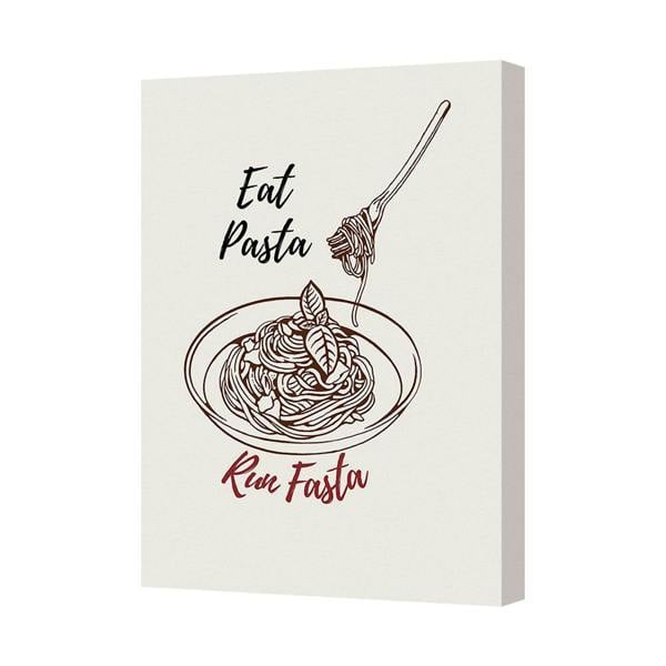 Benjamin Tate Design Contemporary Pasta Canvas Art Print Hand Stretched On Deep Frame UK Made