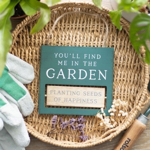 Serano You'll Find Me in the Garden Reversible Hanging Sign