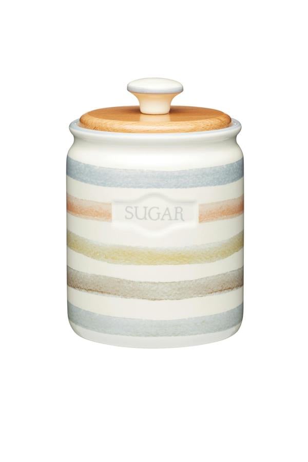 KitchenCraft Classic Collection Striped Ceramic Sugar Container