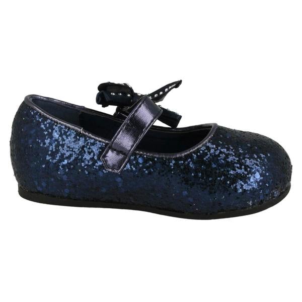 Spot On Girls Spot On Glitter Bow Detail Party Flats