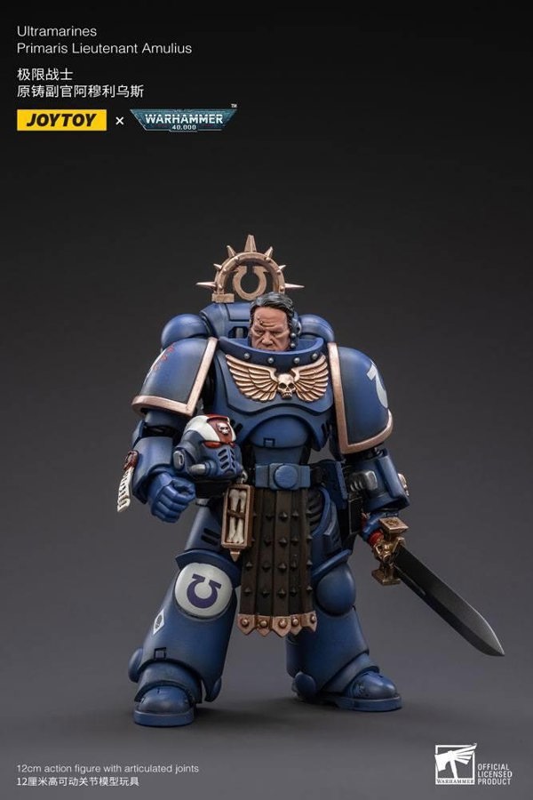 Joy Toys Warhammer 40K Ultramarines Primaris Lieutenant Amulius 1:18 Scale Joy Toy JT3044