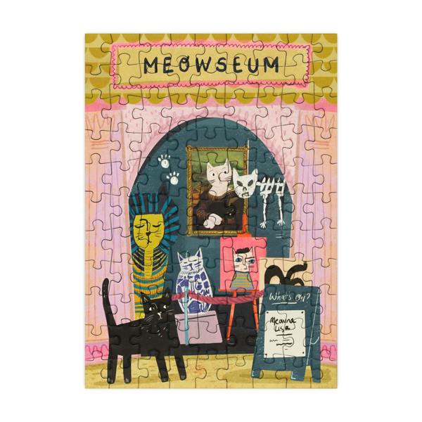 Happily Puzzles Meowseum  - 99 Piece Mini Jigsaw Puzzle