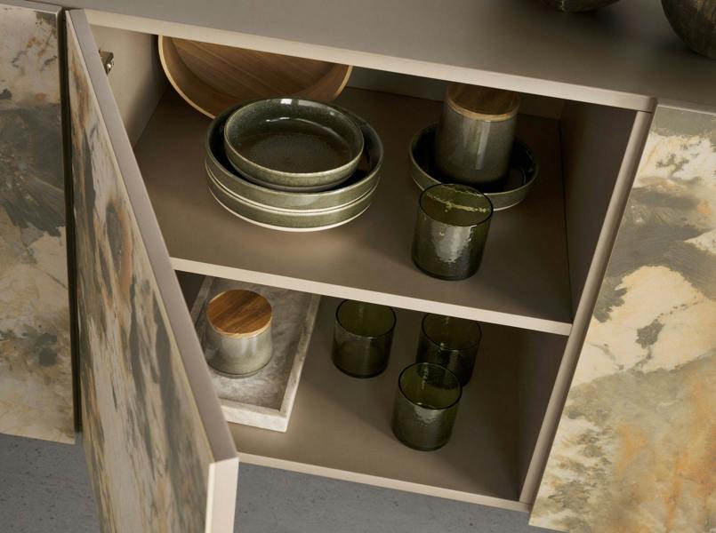 Angel Cerdá Metallic Taupe Wood Sideboard 3270