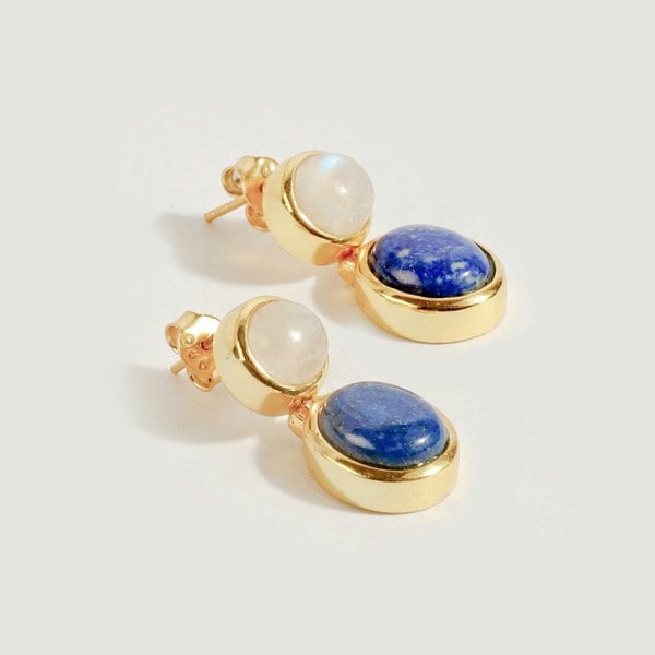 Lila Rasa Lapis Lazuli & Moonstone Earrings