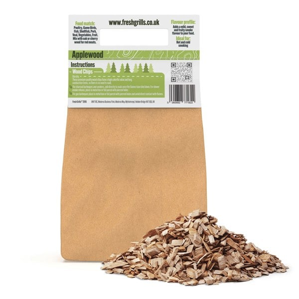 Fresh Grills Portable BBQ with Applewood Wood Chips