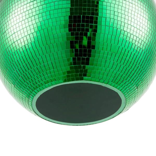 Shiny Disco Mosaic Ball in Emerald Green Mirrored Tiled Retro Style Image 4