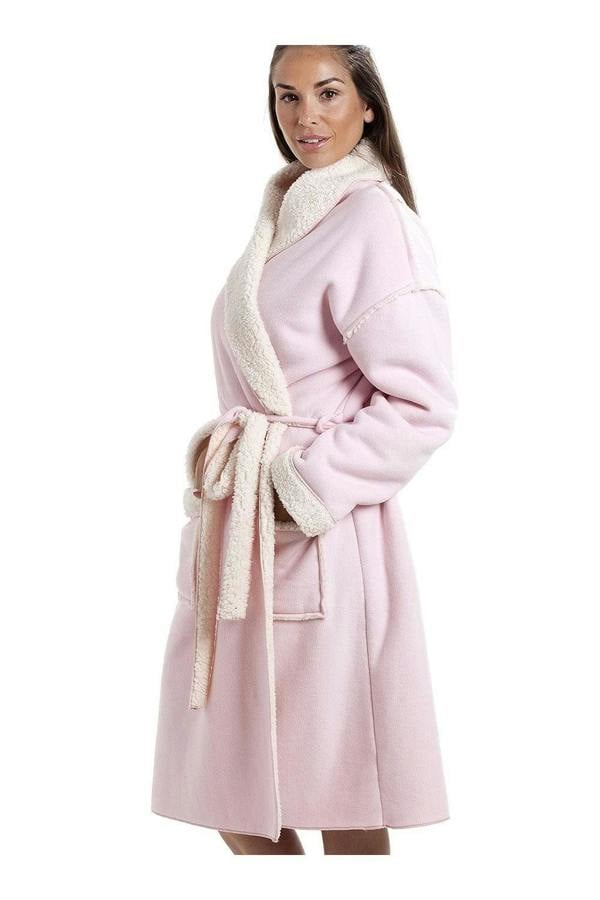 Womens Super Soft Fleece Short Bathrobes