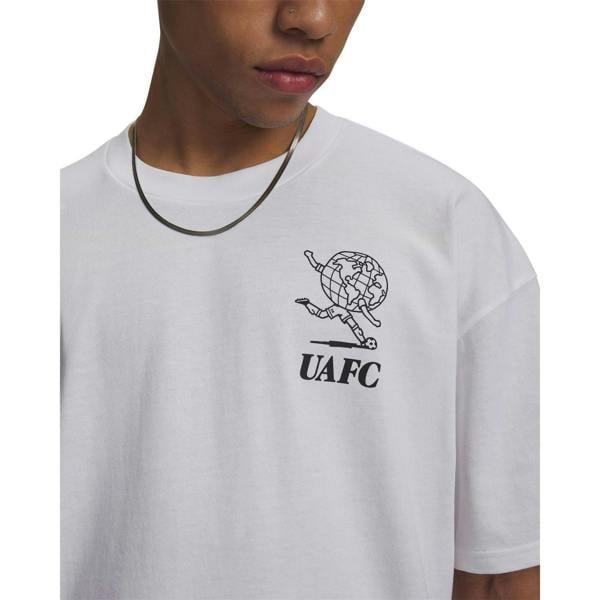 Under Armour Mens GFB Earth Graphic Print Fitted T-Shirt - White - 