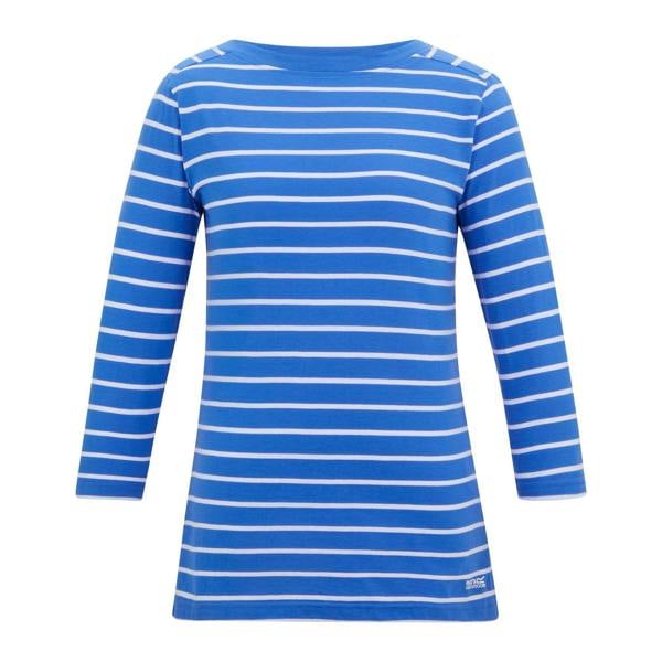 Regatta Womens/Ladies Baylette II Striped T-Shirt - Sonic Blue/White - 