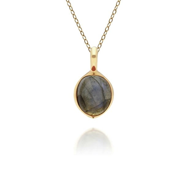 270P029204925 Irregular B Gem Labradorite Pendant in Gold Plated Silver 1