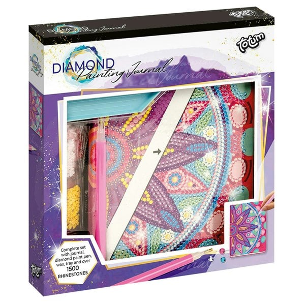 Totum Diamond Paint Notebook Flower Mandala Pink