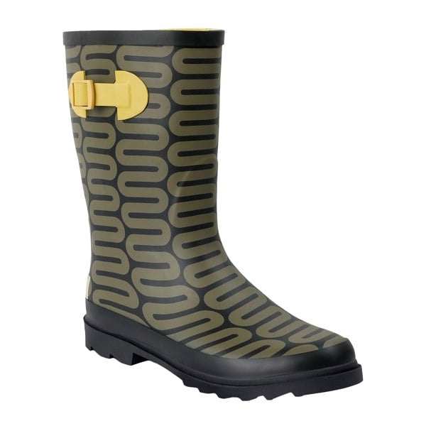 Regatta Womens Orla Kiely Rain Cloud Mid Calf Wellington Boots - Olive