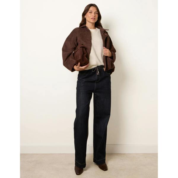 Blue Vanilla Elasticated Waist Jeans With Tie