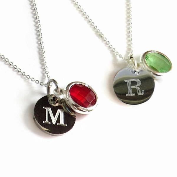 Aye Do Gifts Personalised Birthstone Mini Disc Necklace