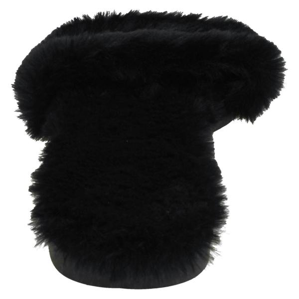 Spot On Ladies Spot On Flat Fur Mule Sliders F00139