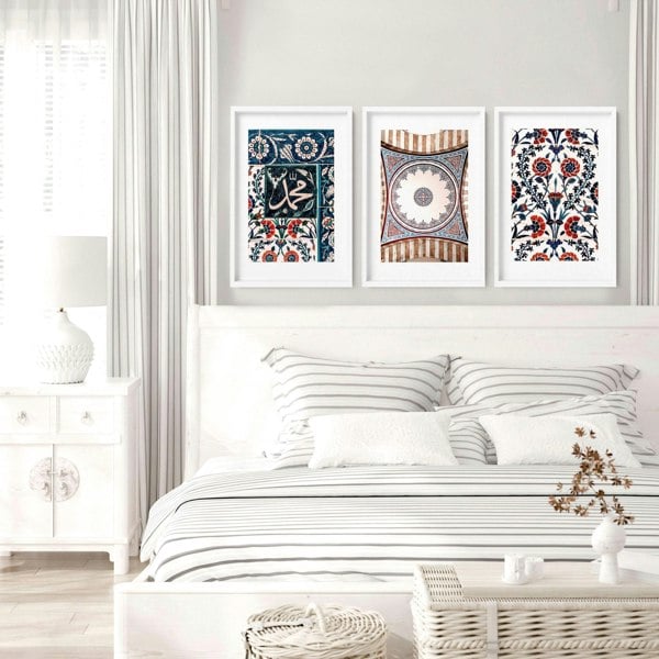 Islamic Art and geometry | set of 3 Bedroom wall art