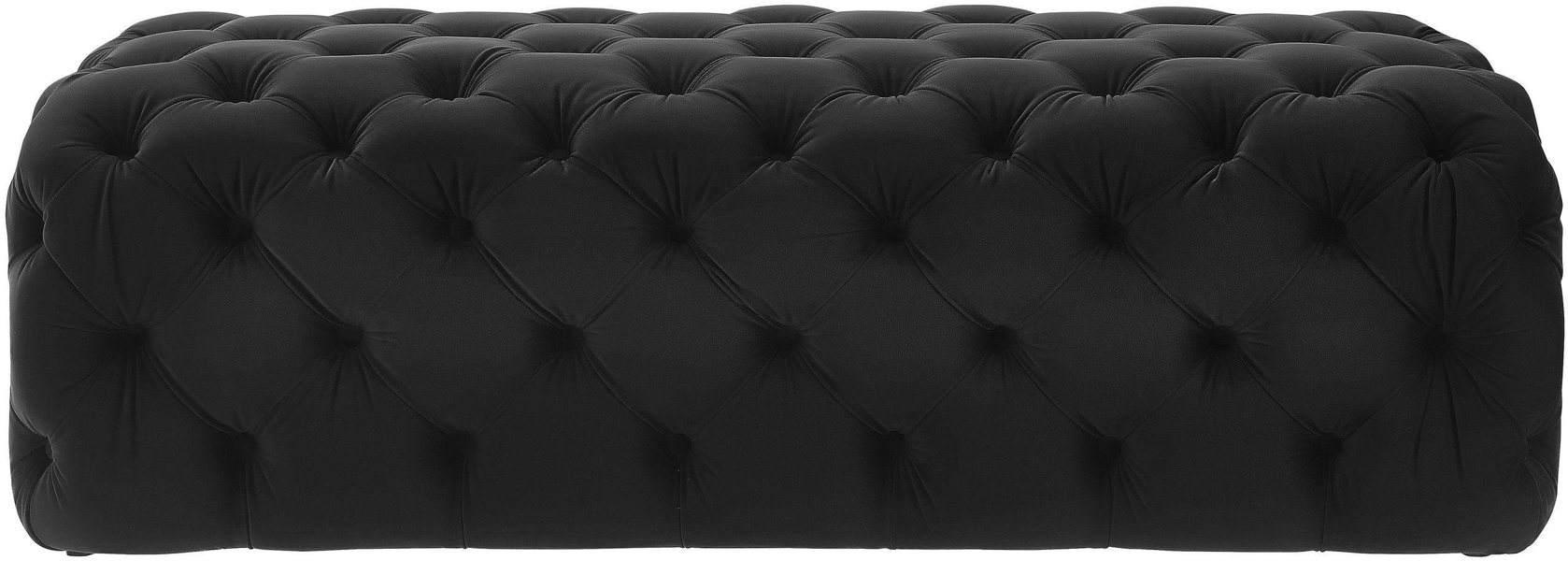 Furniture Edit Kaylee Black Velvet Ottoman