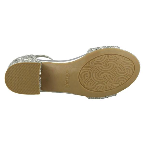 Spot On Girls Spot On Mid Heel Glitter Sandals H1107