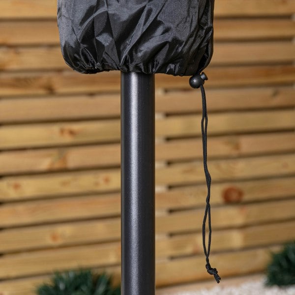 Samuel Alexander 2.7m Havana Garden Patio Parasol with Crank Handle and Cover in Black